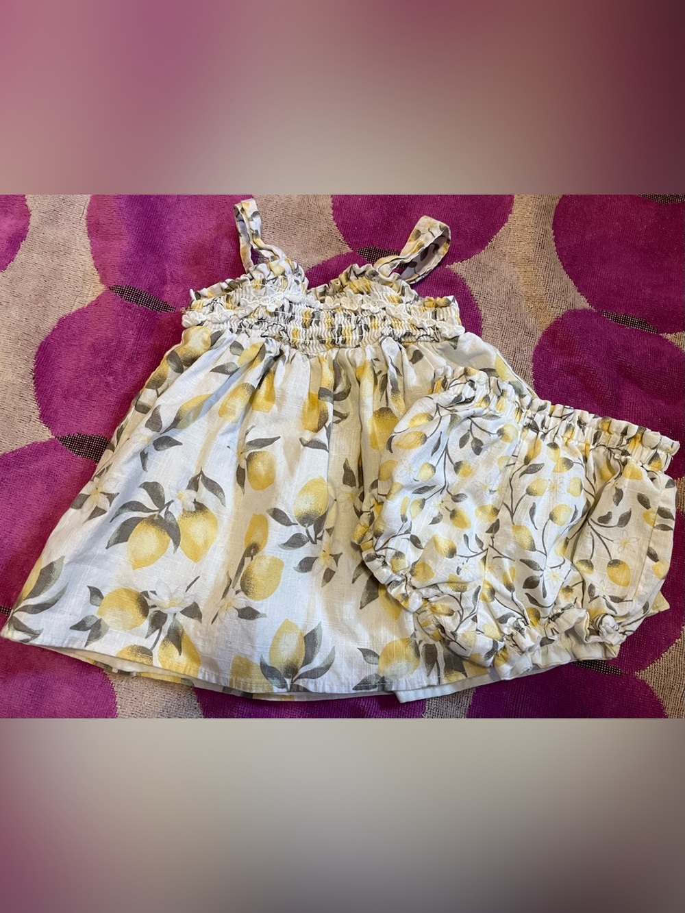 Haute Hippie 2PC 100% Cotton Baby Girls Botanical Floral Set
